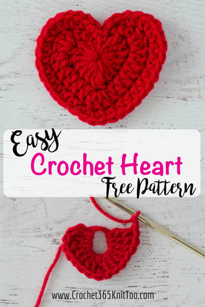 Crochet Heart Pattern - Crochet 365 Knit Too