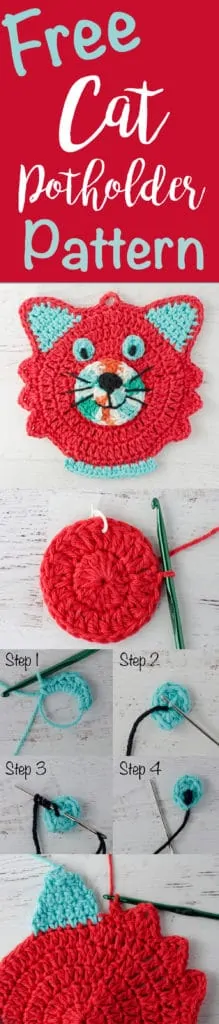 Crochet Cat Potholder Pattern - Crochet 365 Knit Too