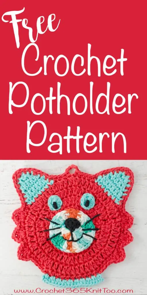 Crochet Cat Potholder Pattern - Crochet 365 Knit Too