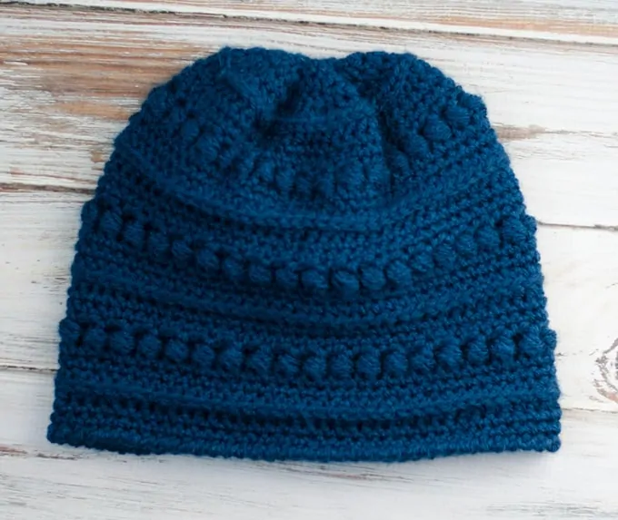 Blueberry Bead Stitch Beanie - Crochet 365 Knit Too