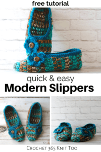 Not Your Grandma's Crochet Slippers - Crochet 365 Knit Too