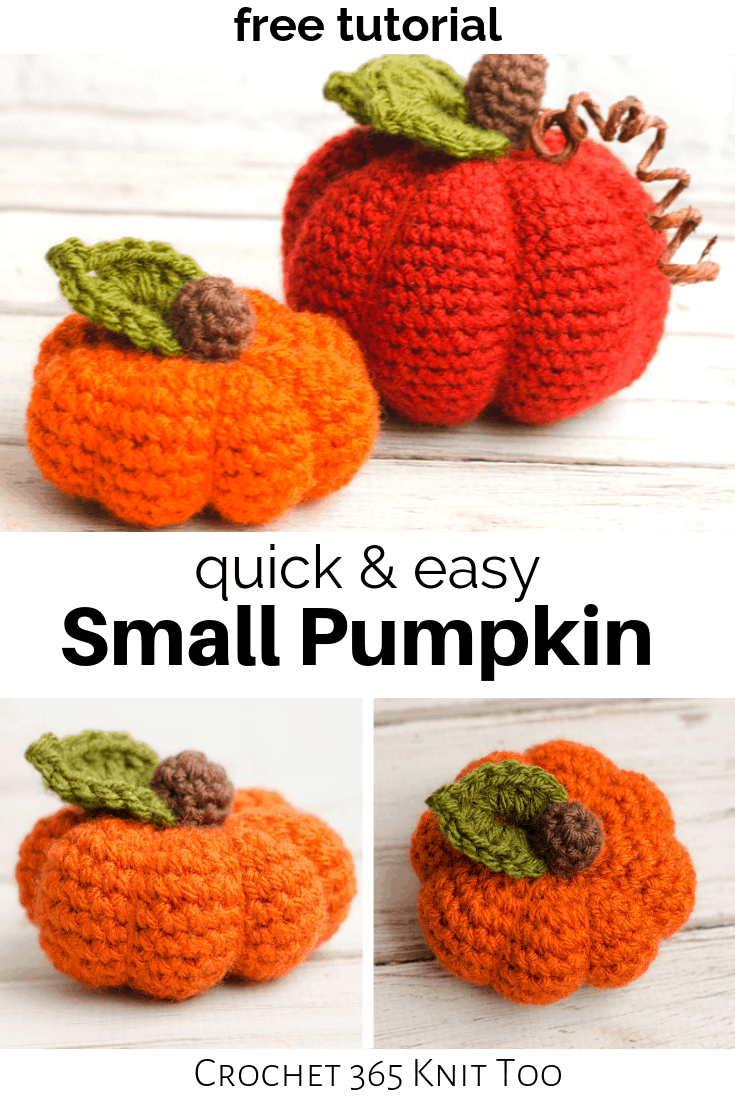 Small Crochet Pumpkin Pattern Crochet 365 Knit Too