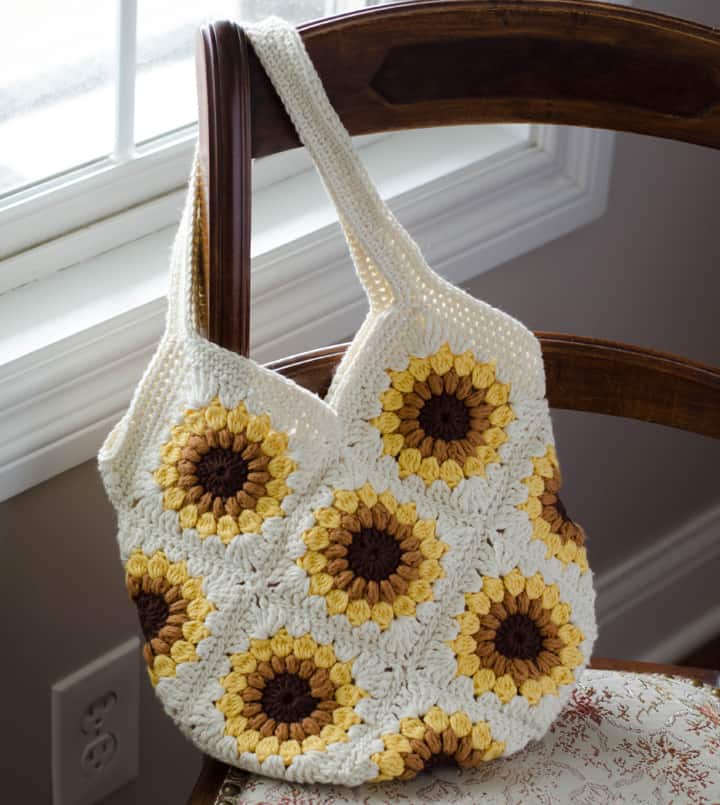 Sweet Summer Sunflower Bag - Crochet 365 Knit Too