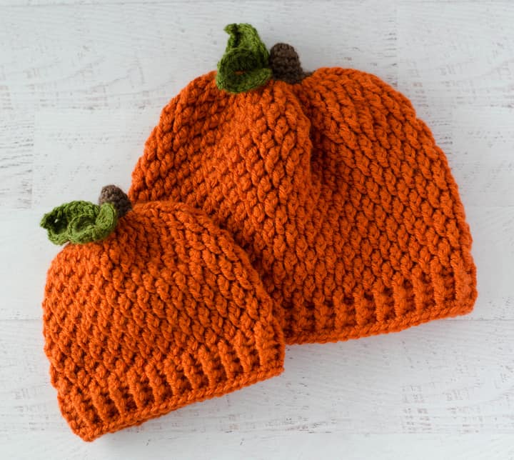 Crochet Pumpkin Hat in All Sizes - Crochet 365 Knit Too