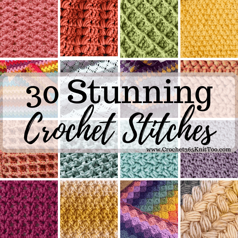 7 interesting, textured crochet patterns that use post stitches