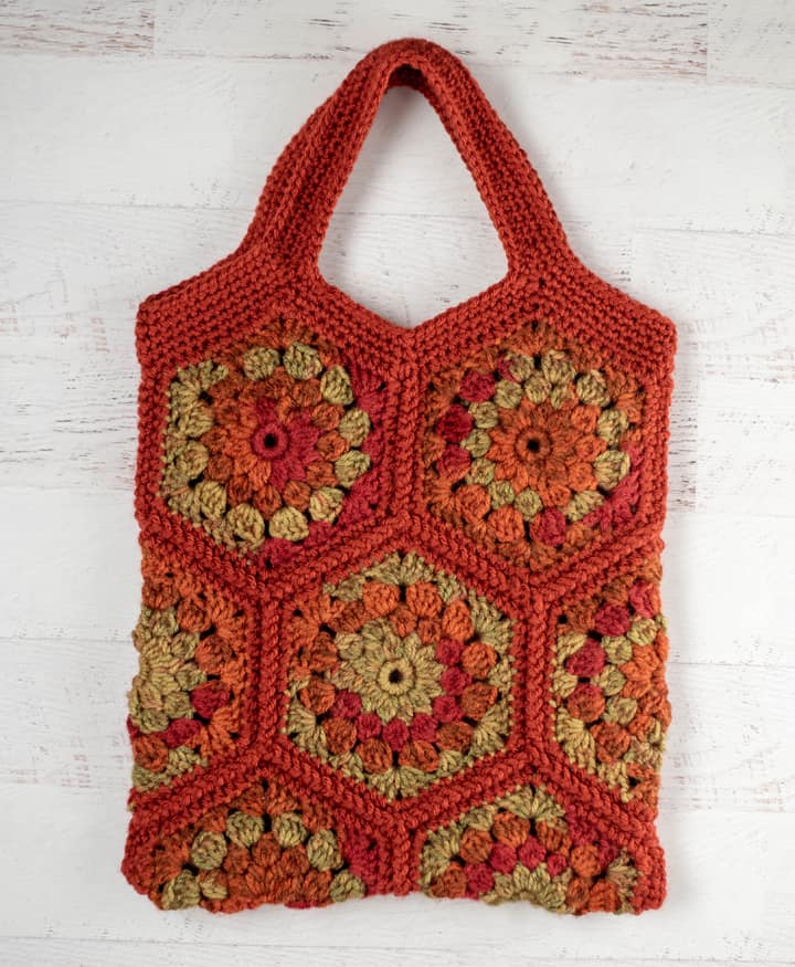 Happy Hexagon Crochet Tote Bag Pattern - Crochet 365 Knit Too