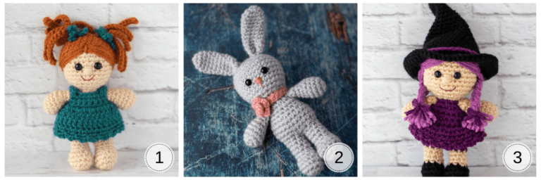 crochet rag doll animals