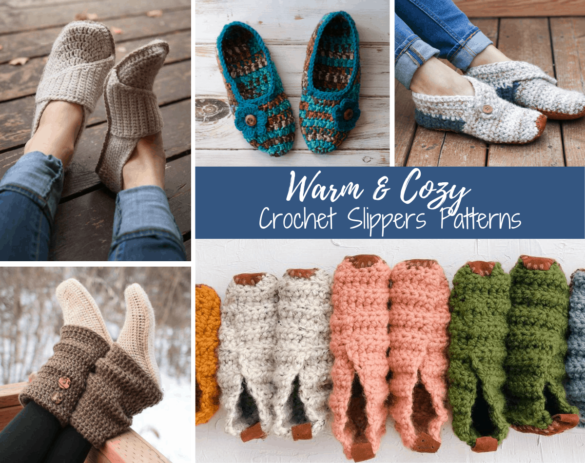 krybdyr Entreprenør lokalisere 14 Cute and Cozy Crochet Slippers to Knock Your Socks Off - Crochet 365  Knit Too