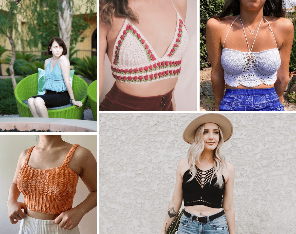 Crochet bralette top pattern