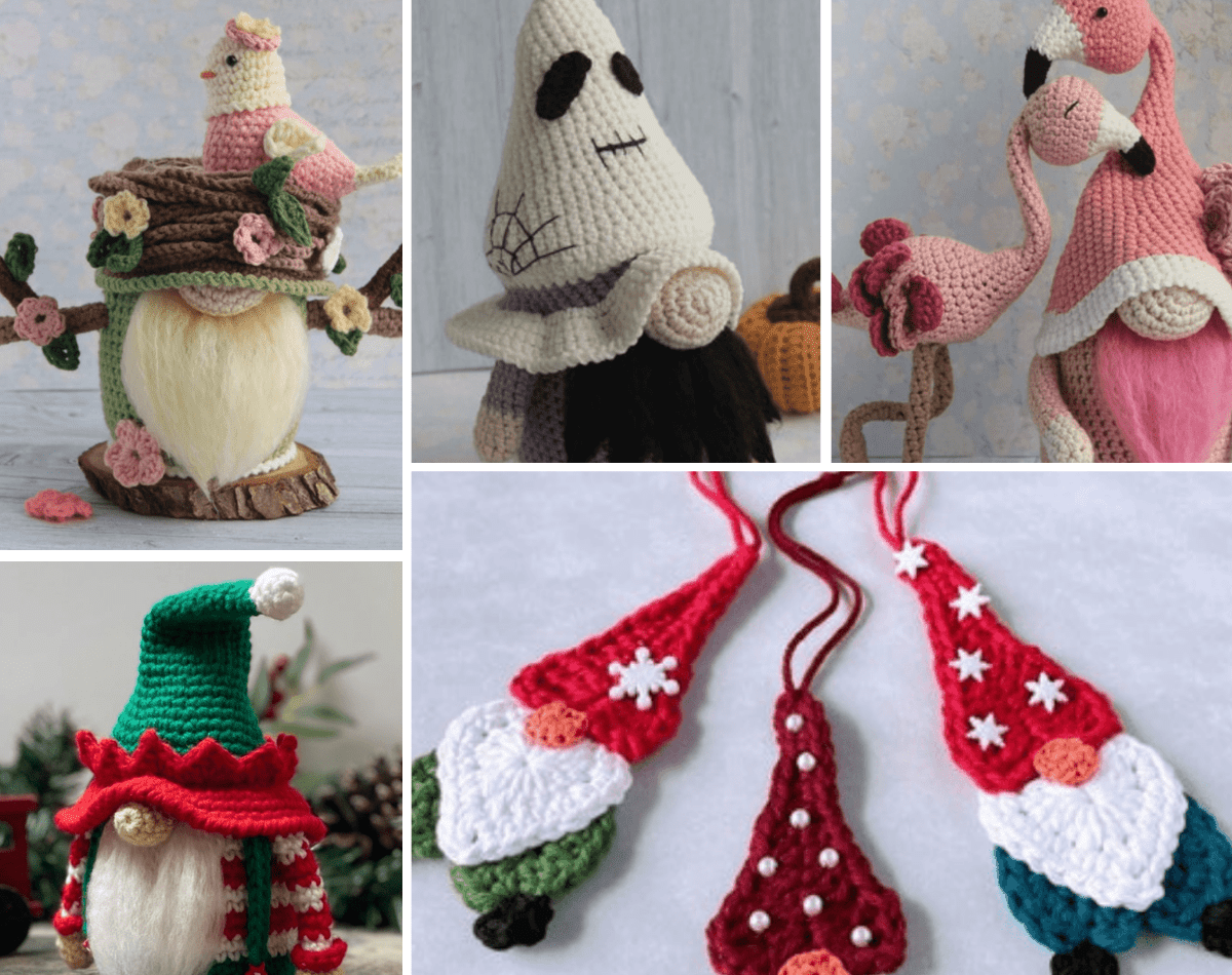 Gnomes Latch Hook Kit: Xmas DIY Craft Set Handmade Home Decor and Gift Idea