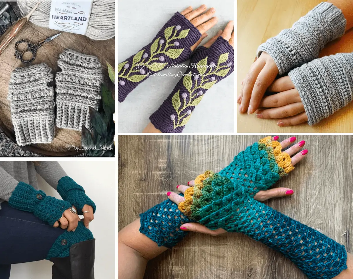 14 Knit and Crochet Fingerless Gloves Patterns by