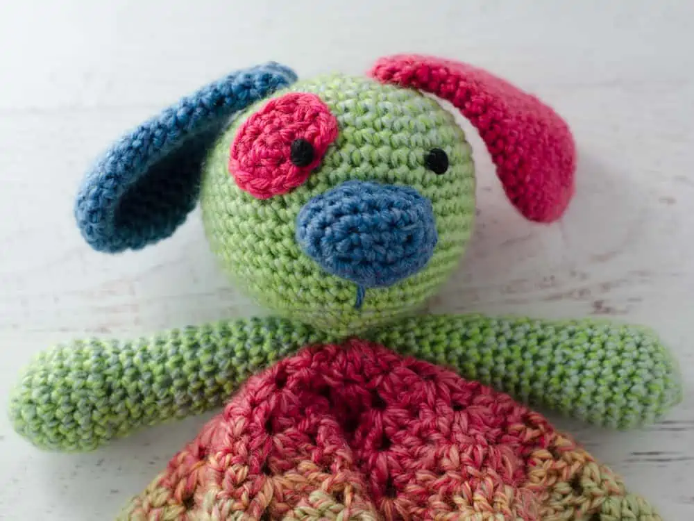 MINI Pepper Pup Knotted Lovey Crochet Dog PATTERN 