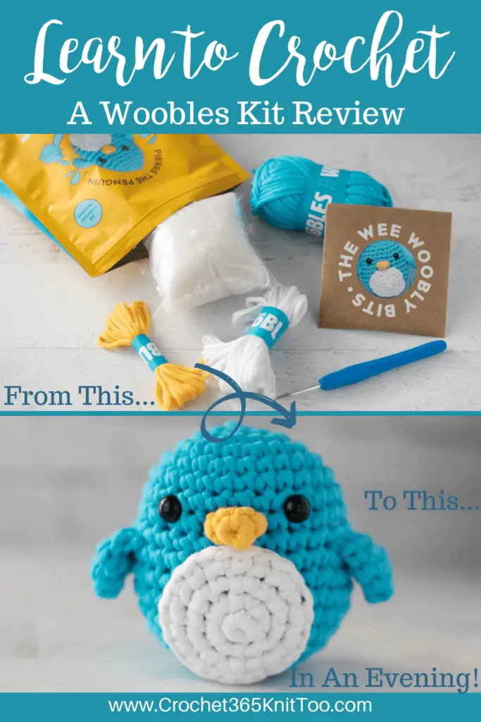 The Woobles Easy Peasy Beginner Bundle Crochet Kit (Penguin,Chick,Fox &  Bunny) with Easy Peasy Yarn- All in One Crochet Knitting Kit- Crochet Kit
