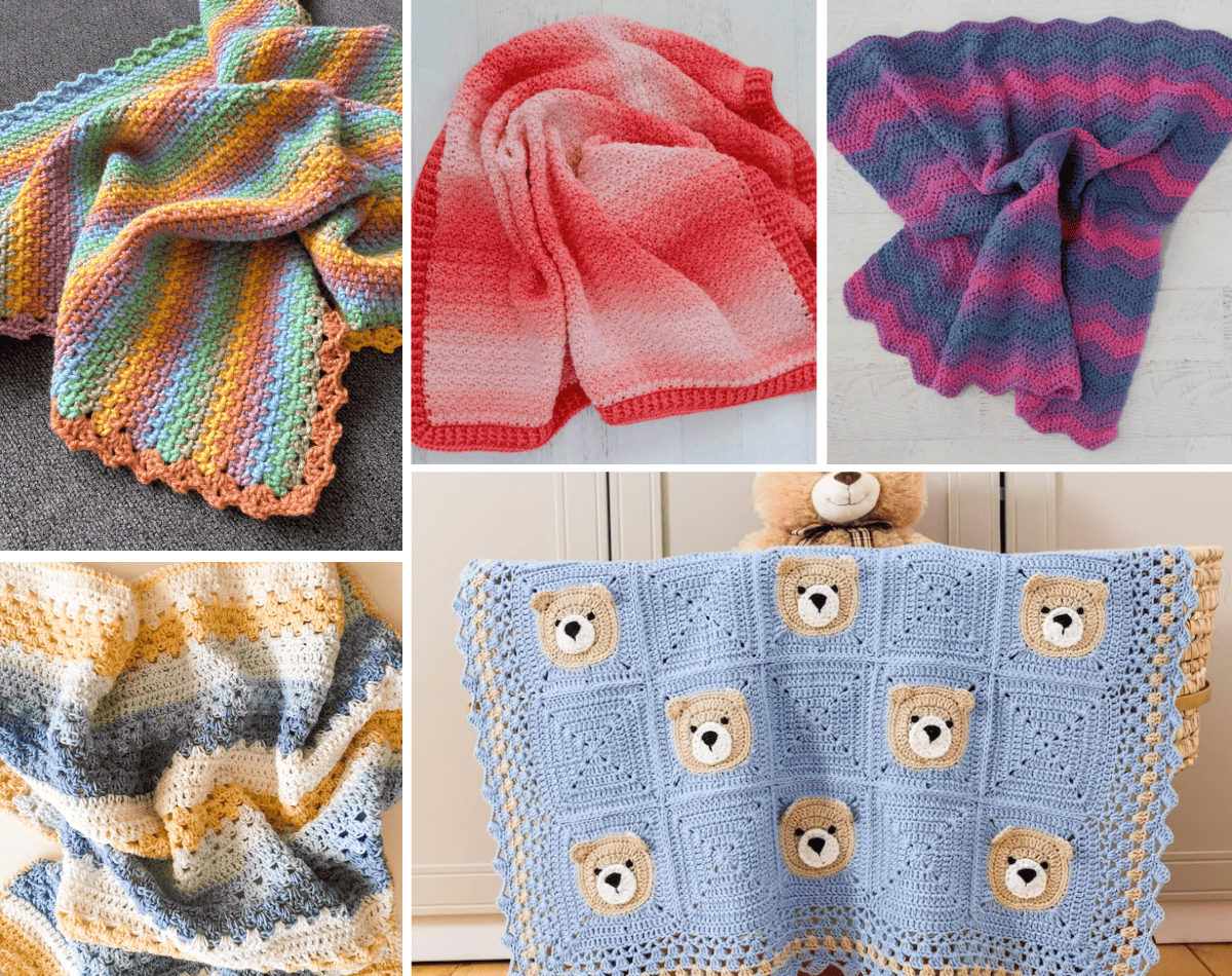 Easy Crochet Baby Blanket (with free printable version)  Easy crochet baby  blanket, Easy crochet baby blanket free pattern, Crochet baby blanket free  pattern