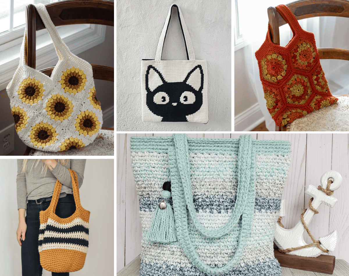 Crochet bag pattern with loop closure – CraftwithJess