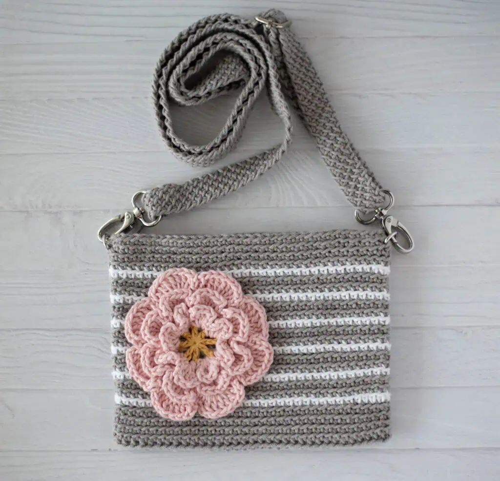 Grey and pink purse online